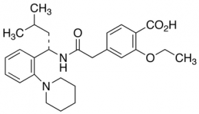 2-Ethoxy-4-[2-[[(1R)-3-methyl-1-[2-(piperidin-1-yl)phenyl]butyl]amino]-2-oxoethyl]benzoic Acid